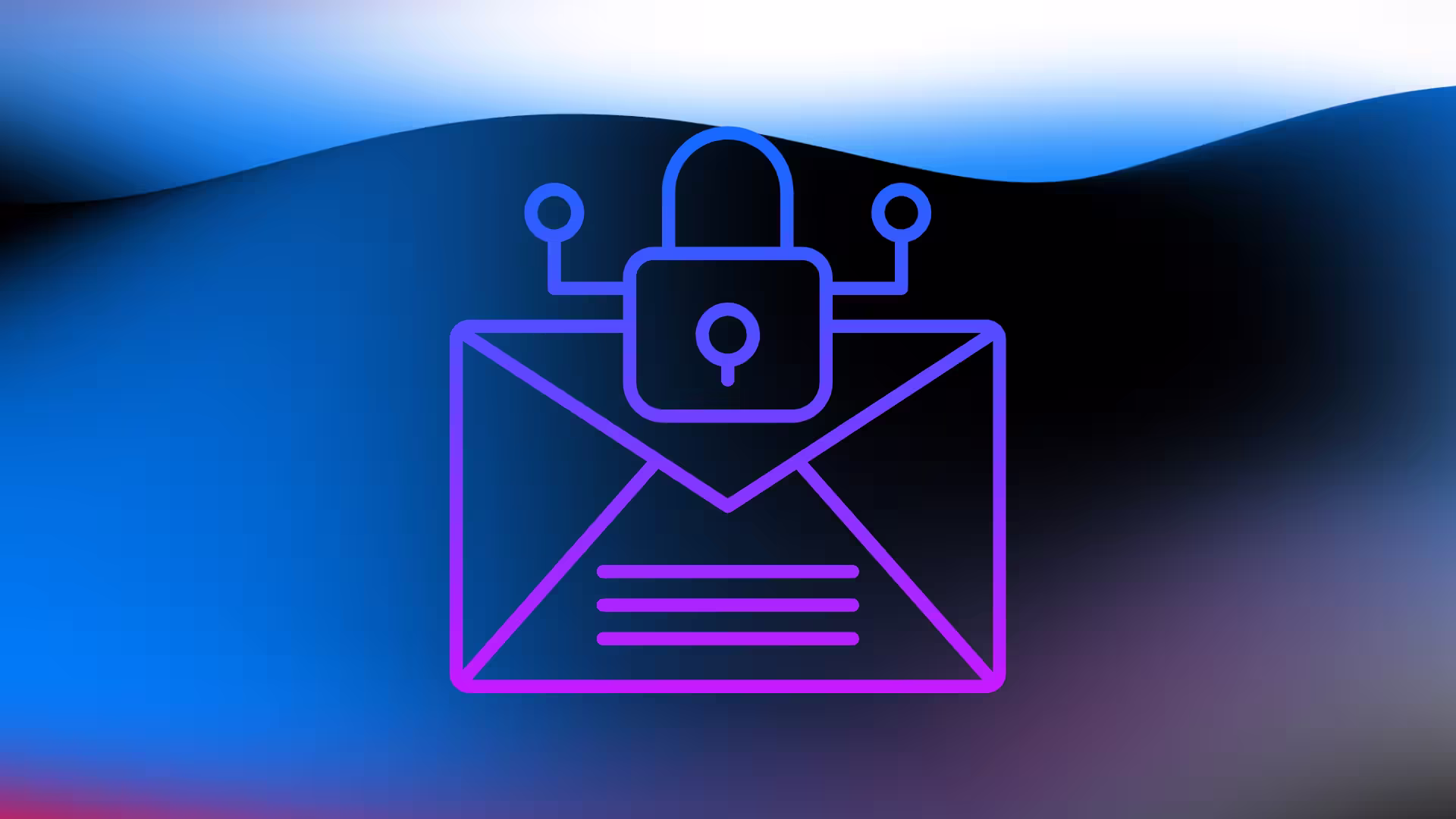 Secure email icon on a gradient background.