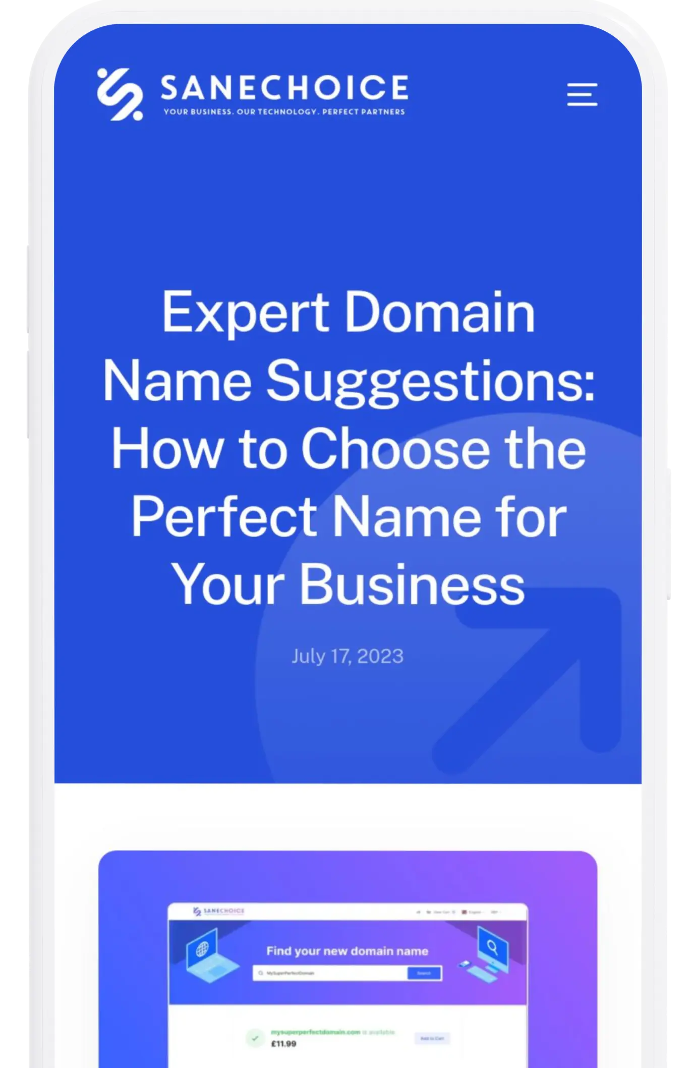 Get tips on choosing the perfect domain name.