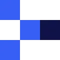 Blue and black pixelated abstract pattern.