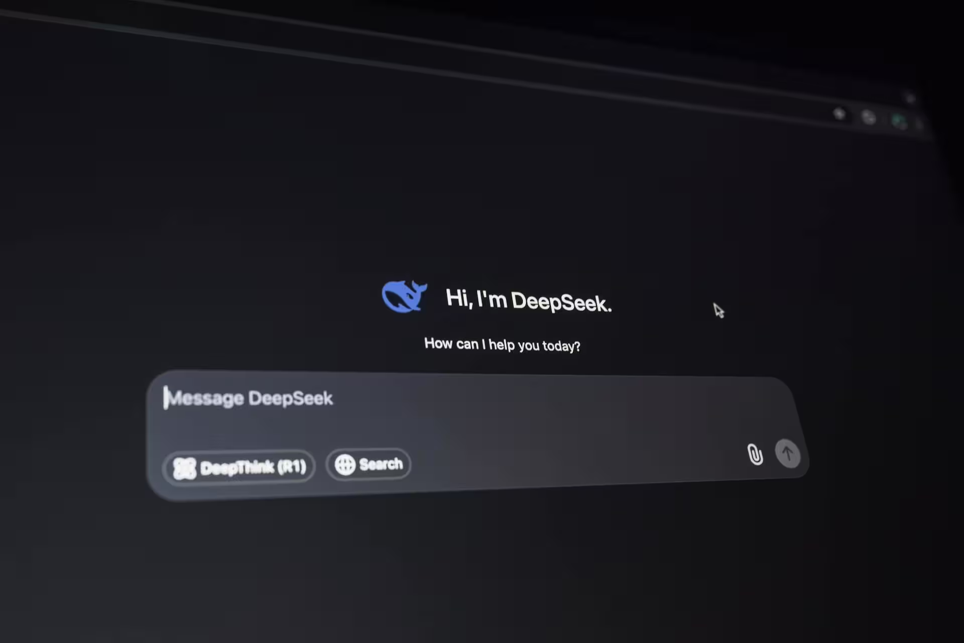 Image of Deepseek AI prompt.