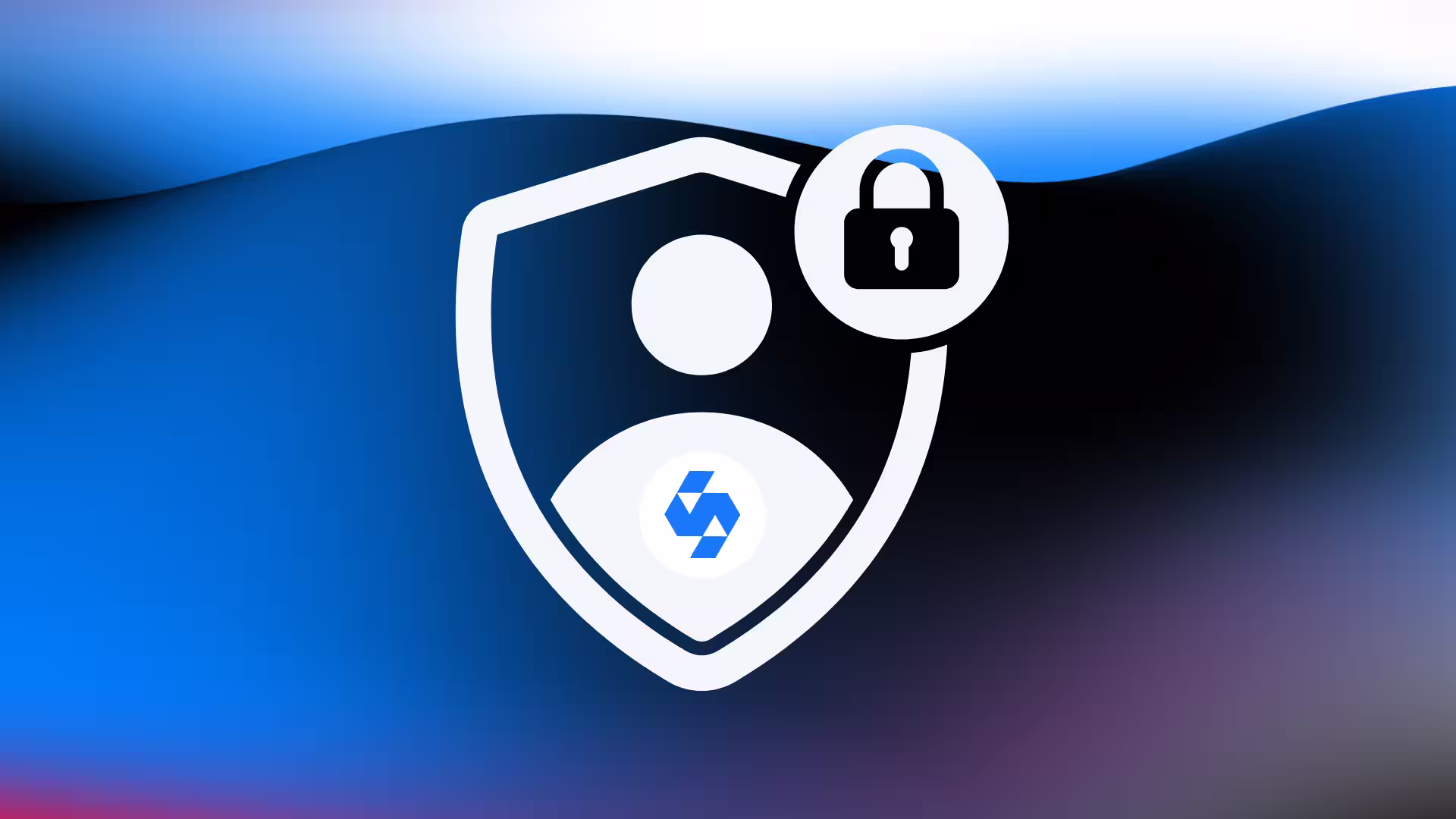 Shield icon with SaneChoice logo on a gradient background.
