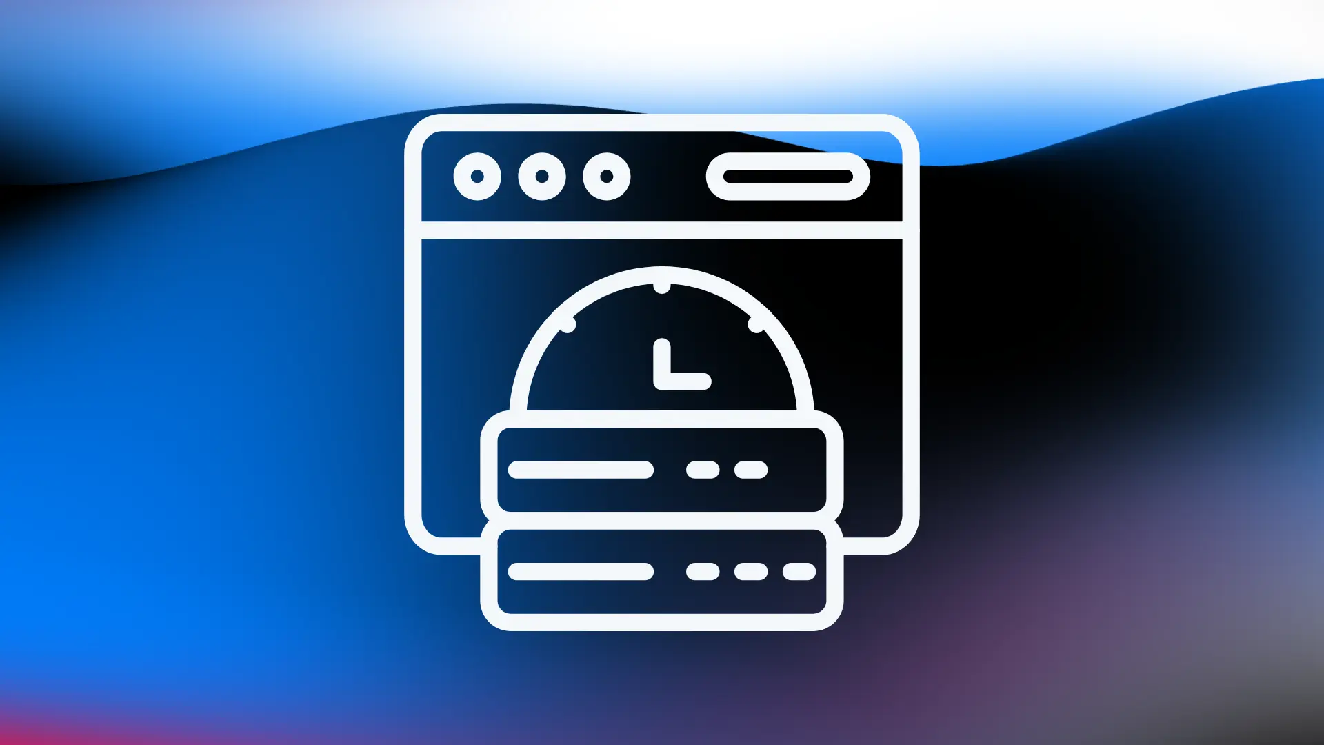 Website speed and server performance icon