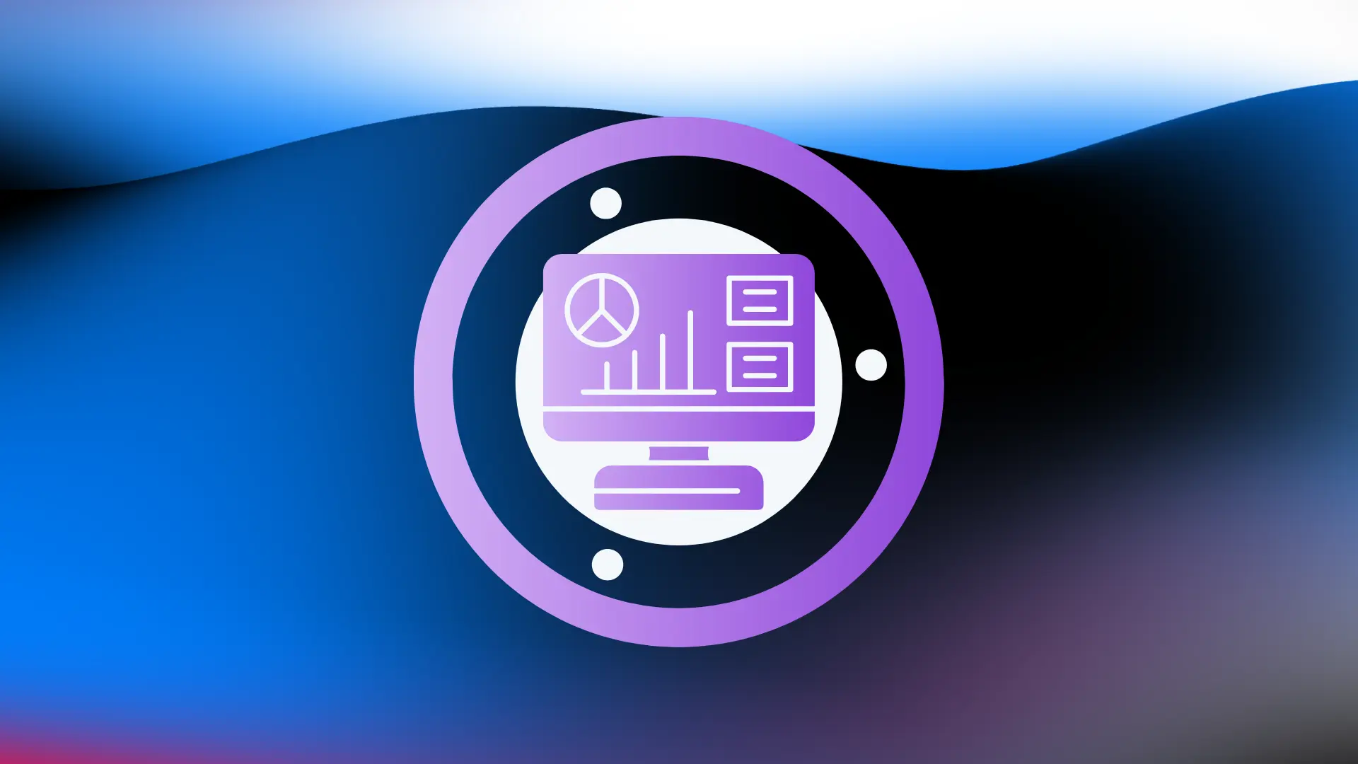 Digital analytics dashboard icon on gradient background